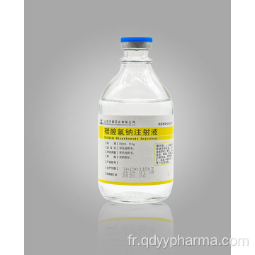 Injection de bicarbonate de sodium 250 ml: 12,5 g